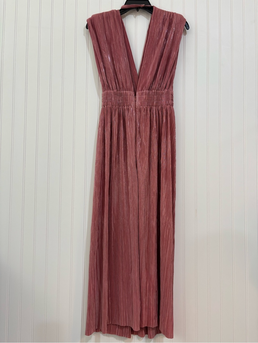 Sabina Musayev Shimmering Pink Pleated Maxi Dress - Picture 5 of 6